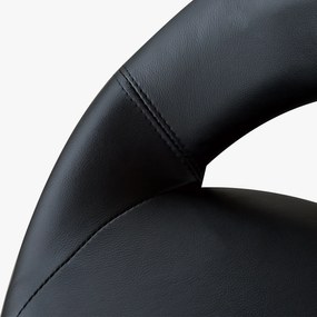 HOMCOM Taboret na kółkach taboret roboczy krzesło obrotowe taboret kosmetyczny z regulacją wysokości czarny