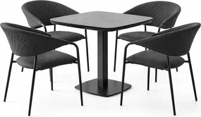 Doppler Picaso MELIA LIKA-TEX® antracyt - zestaw ogrodowy/gastronomiczny 4+1