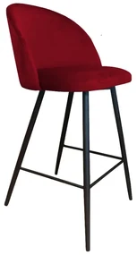 Hoker niski CLAUDINE VELVET bordowy ATOS