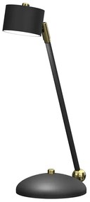Czarno-złota lampka biurkowa z abażurem - 4X N021 R8-C45