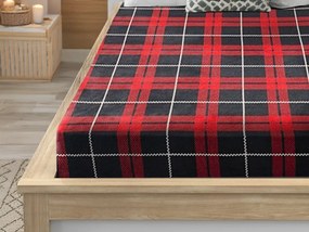 PrzytulneMieszkanie.pl Prześcieradło z mikropluszu ALBURY 200x200 cm czerwone