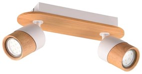 Biało-brązowa lampa sufitowa ø 6 cm Aruni – Trio