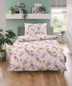 PrzytulneMieszkanie.pl PrzytulneMieszkanie.pl Pościel z kory SPRING GARDEN fioletowa Rozmiar pościeli: 70 x 90 cm | 140 x 200 cm