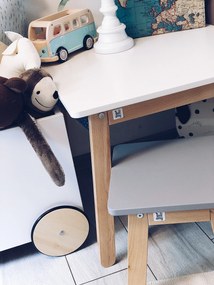 Stołek dziecięcy biały WOODY PURE