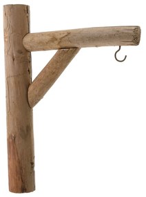 Drewniany hak ścienny brązowy, 30 cm