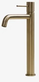 Orveta Bateria Umywalkowa Z Mosiądzu ↑30 Cm & Szczotkowane Złoto - Sklum