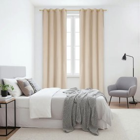 Zasłona gotowa welurowa na przelotkach 140x250 JASNY BEŻ Virella