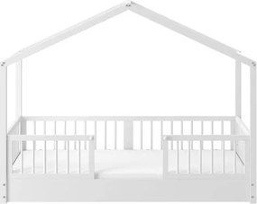 Łóżko domek z barierkami 80x160 cm Dream Nest, biały