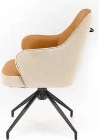 Obrotowe krzesło do jadalni z podłokietnikami K527 Halmar