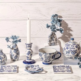 Biało-niebieskie ceramiczne podkładki zestaw 4 szt. Blue Willow – Sass &amp; Belle