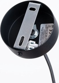 Biało-czarna lampa wisząca ze szklanym kloszem Belinda – Sollux