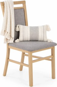 Klasyczne tapicerowane krzesło drewniane dąb sonoma W1-S86