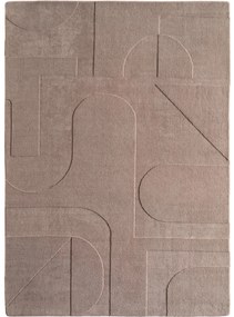 Dywan nowoczesny 3D Pompei Geometria II beżowy 240 cm x 340 cm