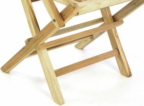 Zestaw 2 sztuk krzeseł ogrodowy DIVERO składane - drewno tek