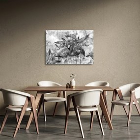 Obraz na szkle - Graffiti z flamingami (70x50 cm)