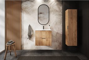 Słupek łazienkowy ryflowany FLOW 136 cm dąb craft złoty