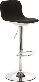 Zestaw 2 wysokich krzeseł w kolorze antracytowej szarości "Spot" z podnóżkiem i podnośnikiem gazowym, 36x38,5 cm, 88 h