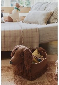 Brązowy tekstylny dziecięcy kosz na zabawki 68x24x35 cm Poppy – Lorena Canals