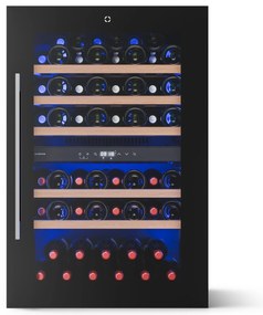 Klarstein Illuminosa 59.5cm 57 Butelek Winiarka Podblatowa Dwustrefowa Czarny