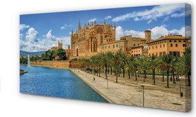 Obraz na płótnie Gotycka Katedra w Otoczeniu Palm