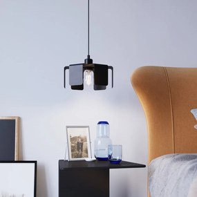 Czarna lampa wisząca z metalowym kloszem ø 24 cm Rossario – Nice Lamps