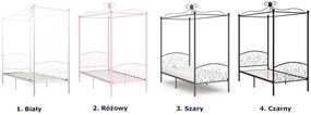 Różowe metalowe łóżko pojedyncze 90x200 cm - Ifrexi