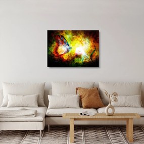 Obraz na szkle - Kosmiczny motyl (70x50 cm)