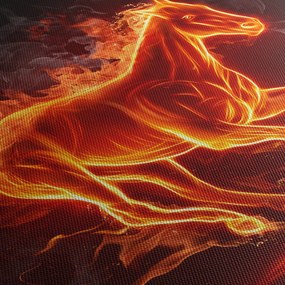 Obraz - Koń w ogniu (170x50 cm)