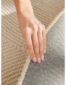 Wełniany okrągły dywan tkany ręcznie w jasnym naturalnym kolorze ø 150 cm Eleni Natural White – Hanse Home