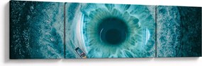 Obraz morza z łódką (170x50 cm)