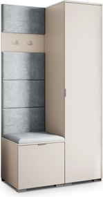 Masseno Garderoba LORI 95/181/51 cm Nowoczesna Szafa do Przedpokoju Kaszmir