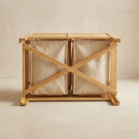 Podwójny kosz na pranie, bambusowy MOA, 90 l