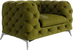 Zielony aksamitny fotel Chelsea – Ropez