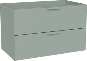 Wisząca szafka pod umywalkę – Zielony szałwiowy – S80 cm – AVORELI