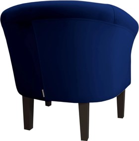Fotel Milo tkanina Welur wygodny fotel tapicerowany do salonu i sypialni : Kolor nogi - Venge, Kolor tkaniny - VELVET - MG16, Wysokość nogi - 20 cm
