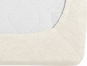 PrzytulneMieszkanie.pl Frotte prześcieradło EXCLUSIVE jasnokremowe 90 x 200 cm