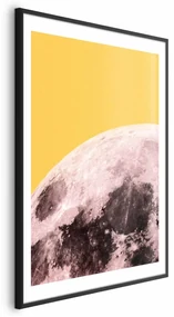 Plakat Słoneczny księżyc 21x30 cm z ramą czarną z marginesem ARTGEIST B