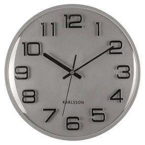 Zegar ścienny Karlsson 6022SI srebrny, śr. 30 cm