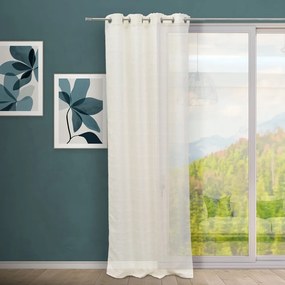 Białobeżowa zasłona z mieszanki lnu 140x260 cm Nodes – Casa Selección