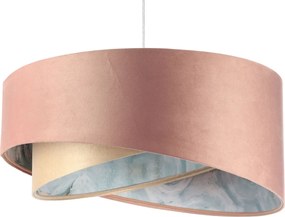 Kolorowa lampa wisząca welurowa z abażurem S8-T90
