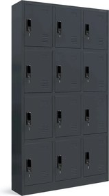 Szafa BHP z 12-skrytkami 90x40x185 cm Marcin, antracyt