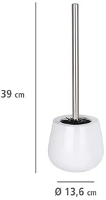 Pojemnik na szczotkę MALTA WHITE + szczotka WC, WENKO