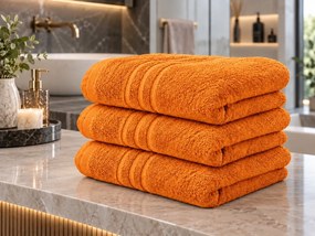 Ręcznik kąpielowy Comfort Maxi 100x180 cm pomarańczowy, 100% bawełna