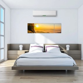 Obraz doliny w porannej mgle (170x50 cm)