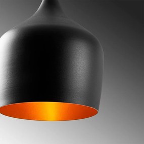 Czarna lampa wisząca z metalowym kloszem ø 22 cm Dodo – Opviq lights