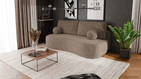 Masseno Sofa ROTONDO z funkcją spania i pojemnikiem na pościel, Rozkładana sofa - Beżowy, ANTHOLOGY 4