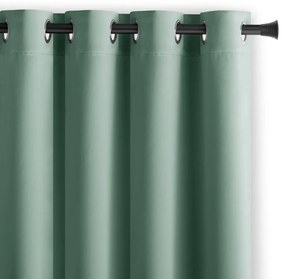 Jasnozielona zasłona zaciemniająca 140x245 cm Eyelets – Restilo