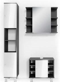 Zestaw mebli łazienkowych antracyt 60x32x54 fynn