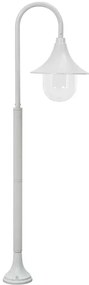 Biała pojedyncza lampa ogrodowa stojąca - A464 N1-F54