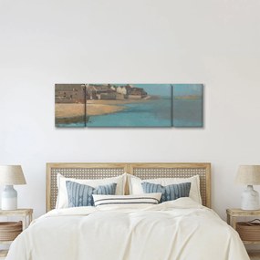 Obraz - Odilon Redon, Village by the Sea in Brittany, reprodukcje (170x50 cm)